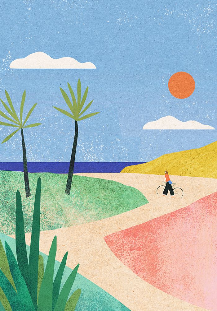 Beach Girl art print by Longwayhome for $57.95 CAD