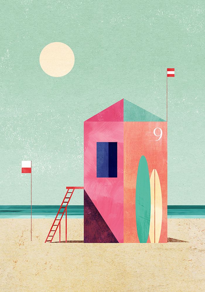 Surf Hut art print by longwayhome for $57.95 CAD