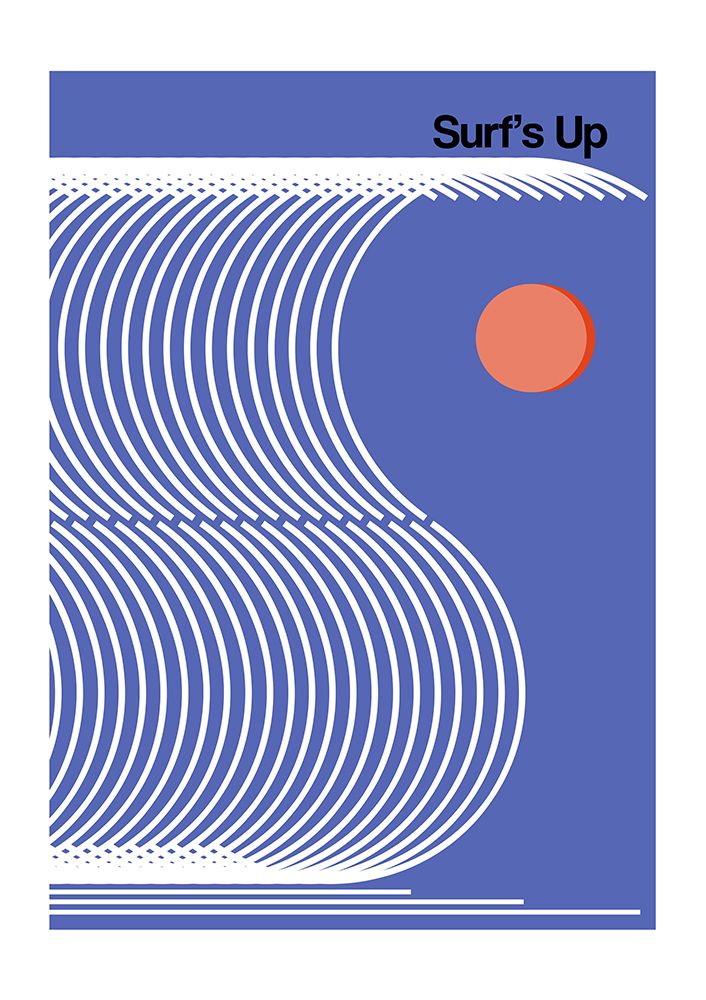 Surfs Up Blue art print by Frances Collett for $57.95 CAD