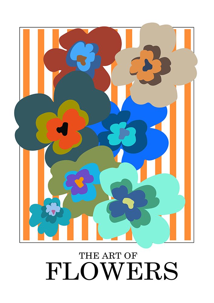 The Art Of Flowers Orange Stripe art print by Frances Collett for $57.95 CAD