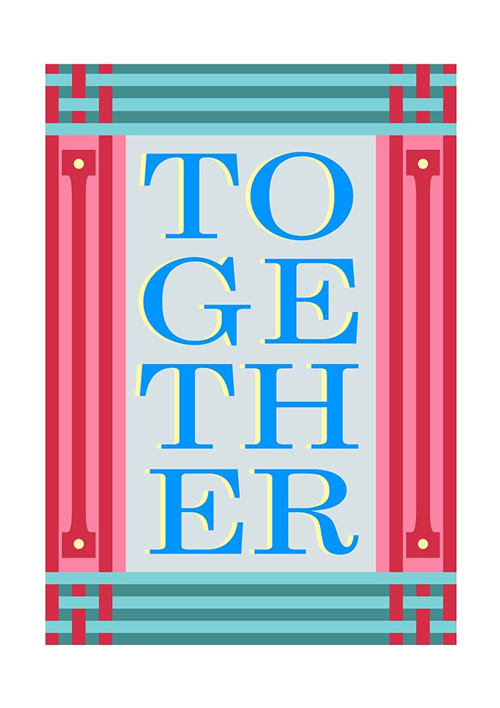 Together Blue art print by Frances Collett for $57.95 CAD