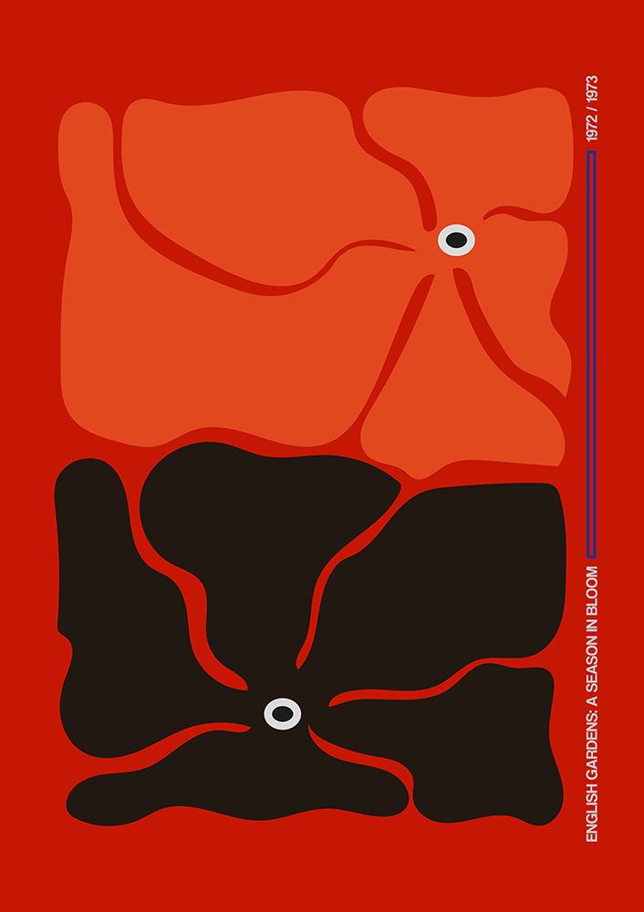 Two By Two Flower Red art print by Frances Collett for $57.95 CAD