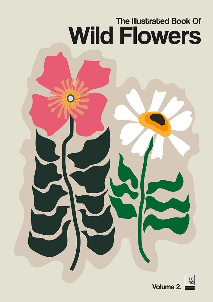 The Illustrated Book Of Wild Flowers Vol.2 Grey art print by Frances Collett for $57.95 CAD