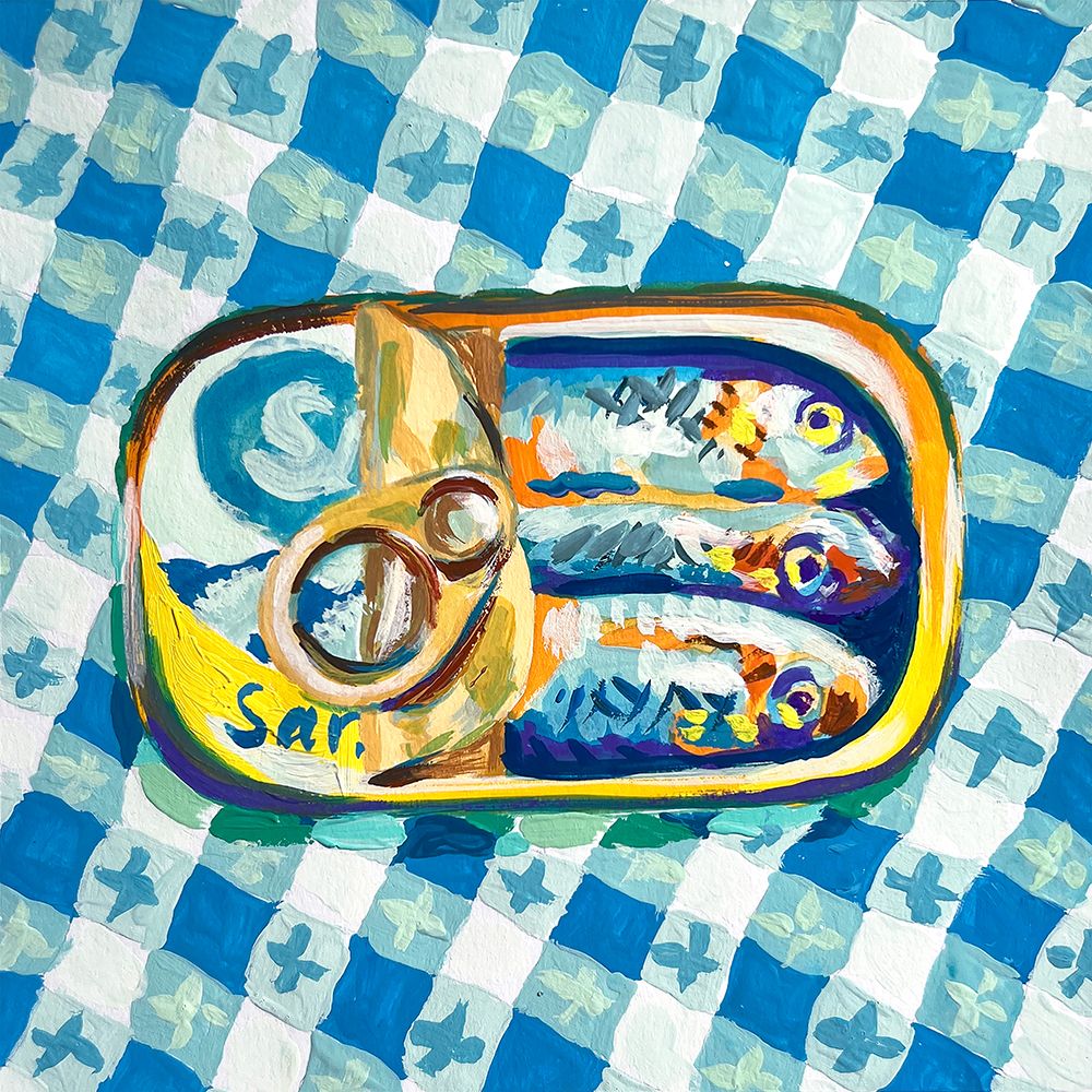 Tin of Sardines art print by Key And Sea for $57.95 CAD