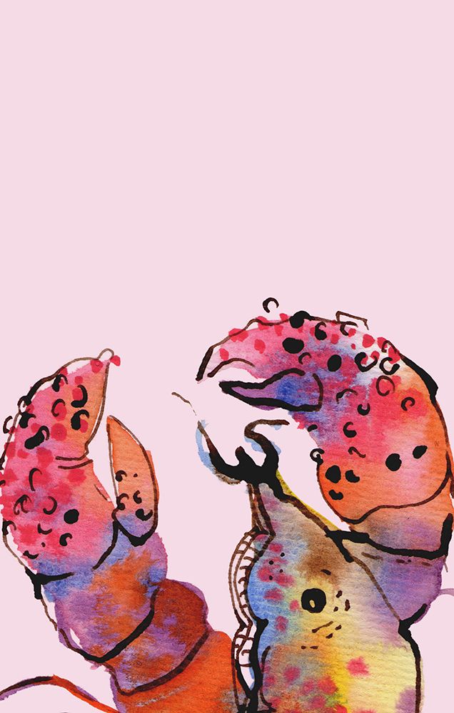 Lobster On Pink art print by Ania Zwara for $57.95 CAD