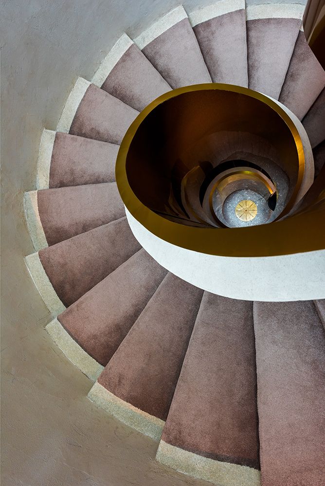 Gold handrail art print by konglingming for $57.95 CAD
