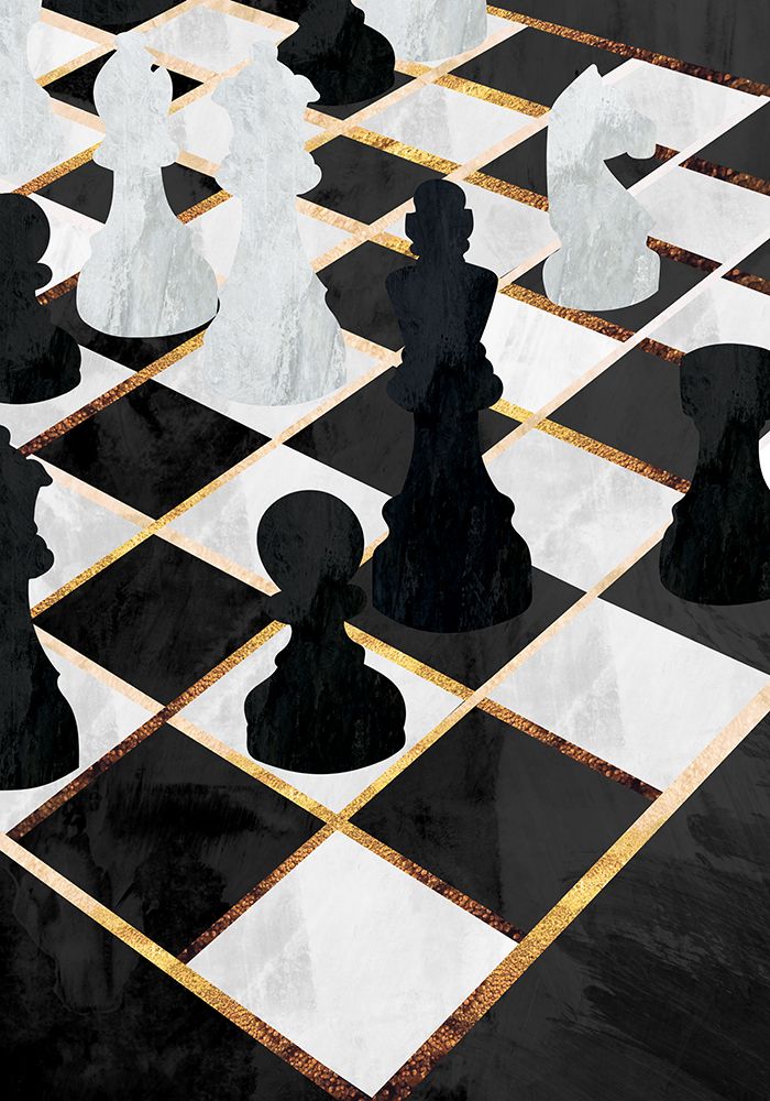Chess black and gold 1 art print by Sarah Manovski for $57.95 CAD
