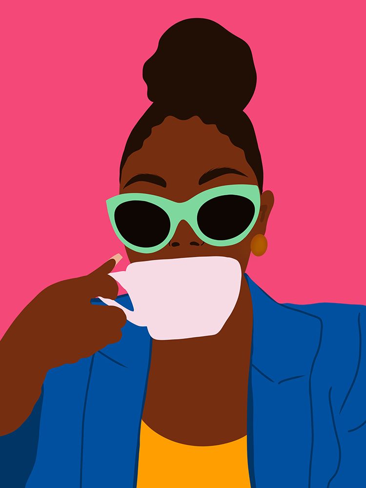 Women Drinking Coffee art print by Carelle Nguessan for $57.95 CAD
