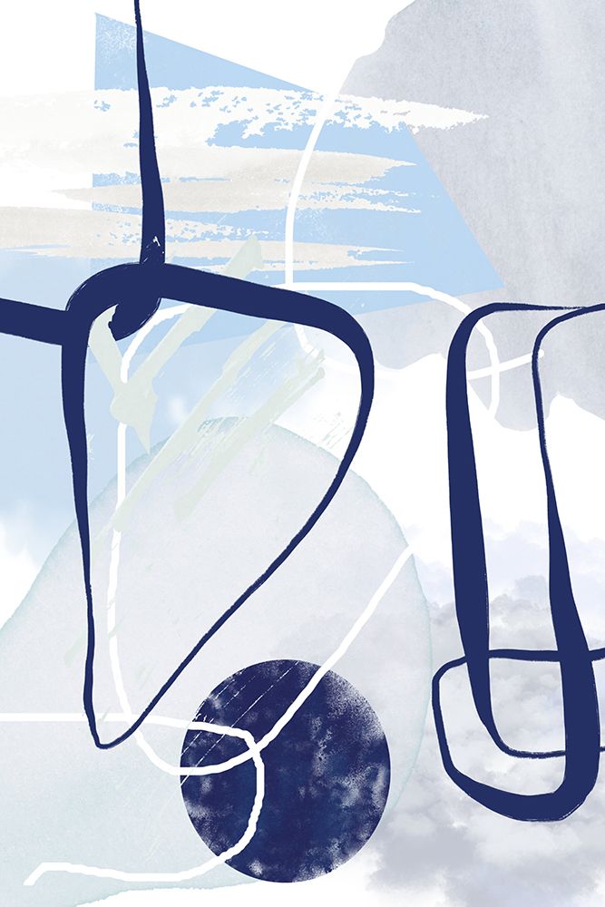 Lines of Blue-1 art print by Sally Ann Moss for $57.95 CAD