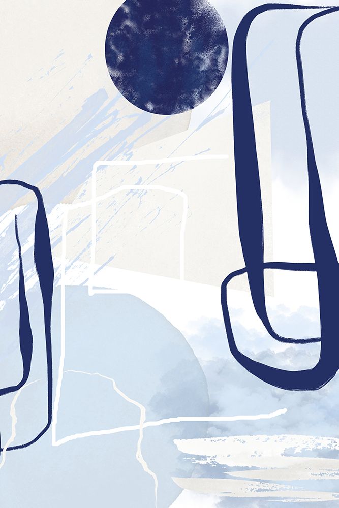 Lines of Blue-3 art print by Sally Ann Moss for $57.95 CAD