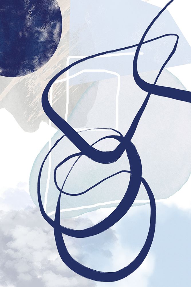 Lines of Blue-2 art print by Sally Ann Moss for $57.95 CAD