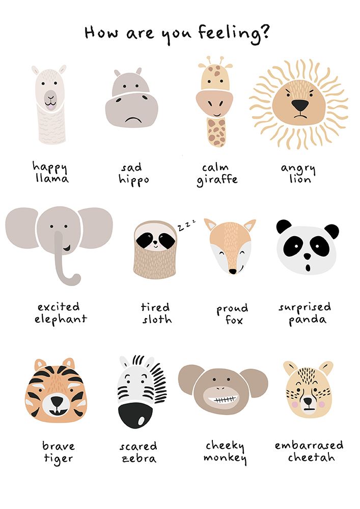 Childrens calming meditation emotions print 1 art print by Sarah Manovski for $57.95 CAD