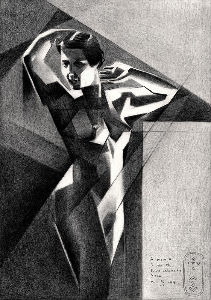 Geometric Female Nude art print by Corne Akkers for $57.95 CAD