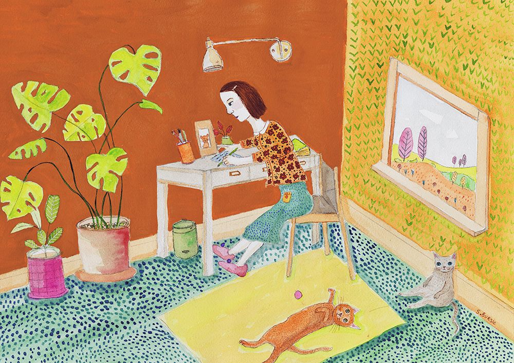 Life with Cats art print by Sharyn Bursic for $57.95 CAD