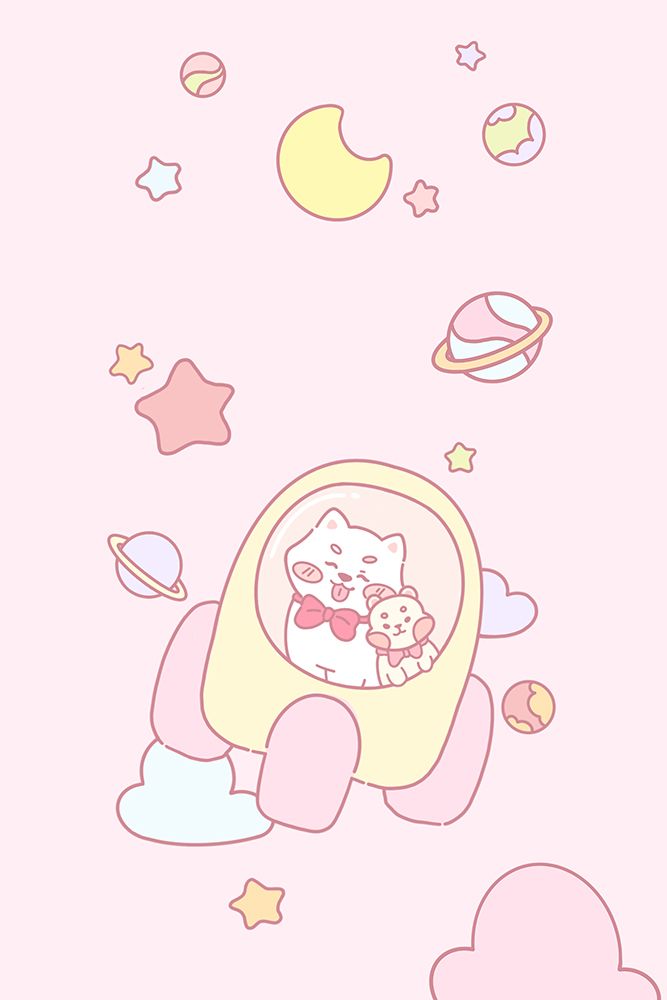 Dog and Hamster in space art print by Xuan Thai for $57.95 CAD