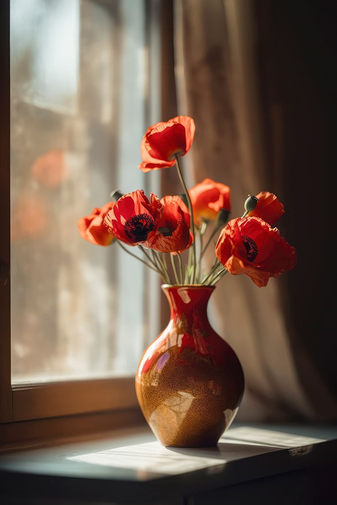 Poppy In Vase art print by Treechild for $57.95 CAD