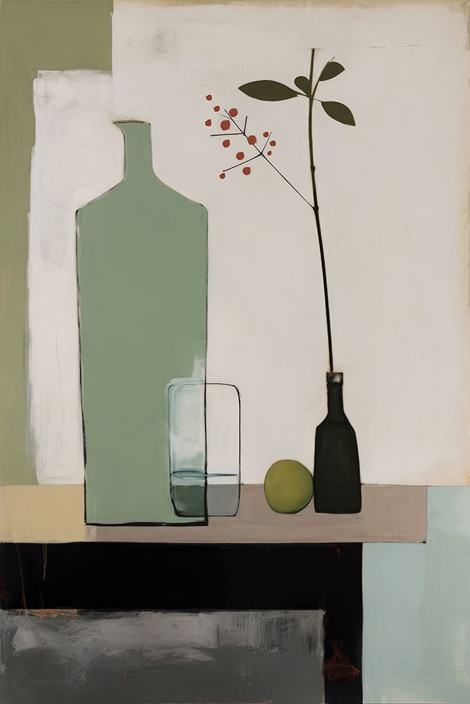 Bottle And Glass art print by Treechild for $57.95 CAD