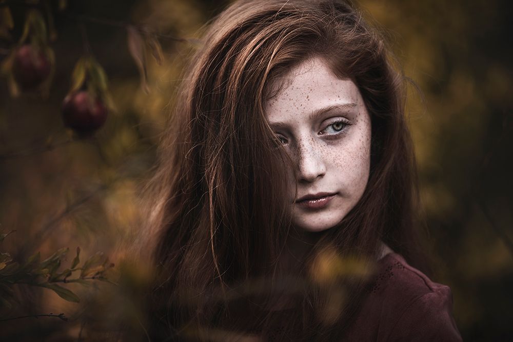 Redhead Girl art print by Ayman Khrbawe for $57.95 CAD