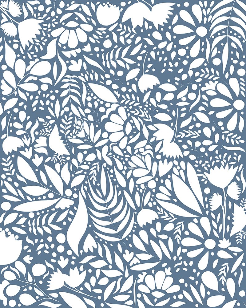 Scandi blue white pattern 1 art print by Sarah Manovski for $57.95 CAD