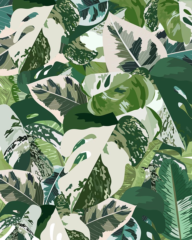 Green jungle leaves art print by Sarah Manovski for $57.95 CAD