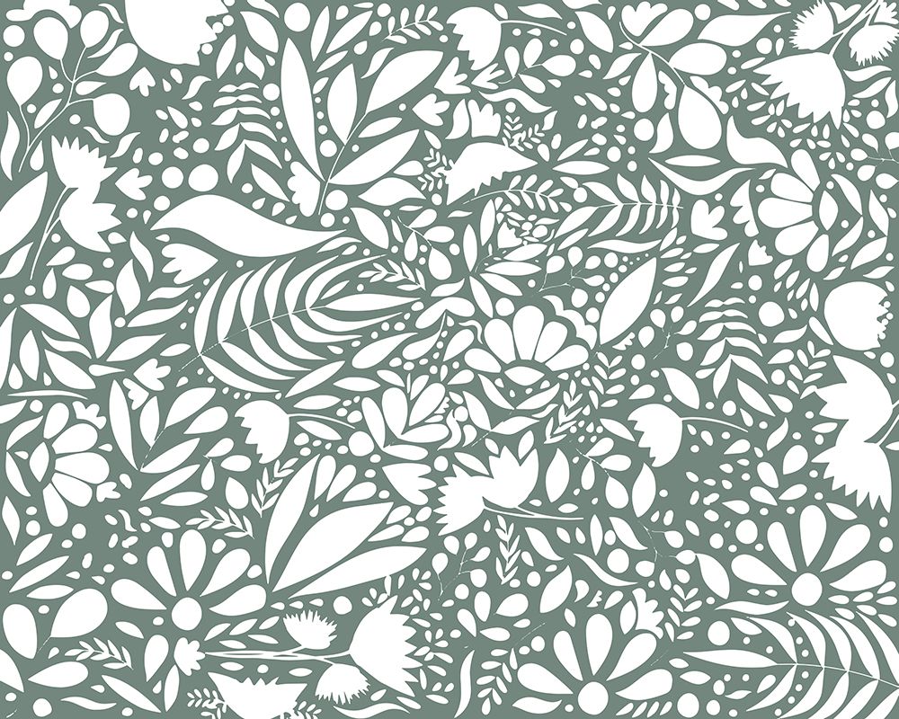 Scandi green white pattern art print by Sarah Manovski for $57.95 CAD