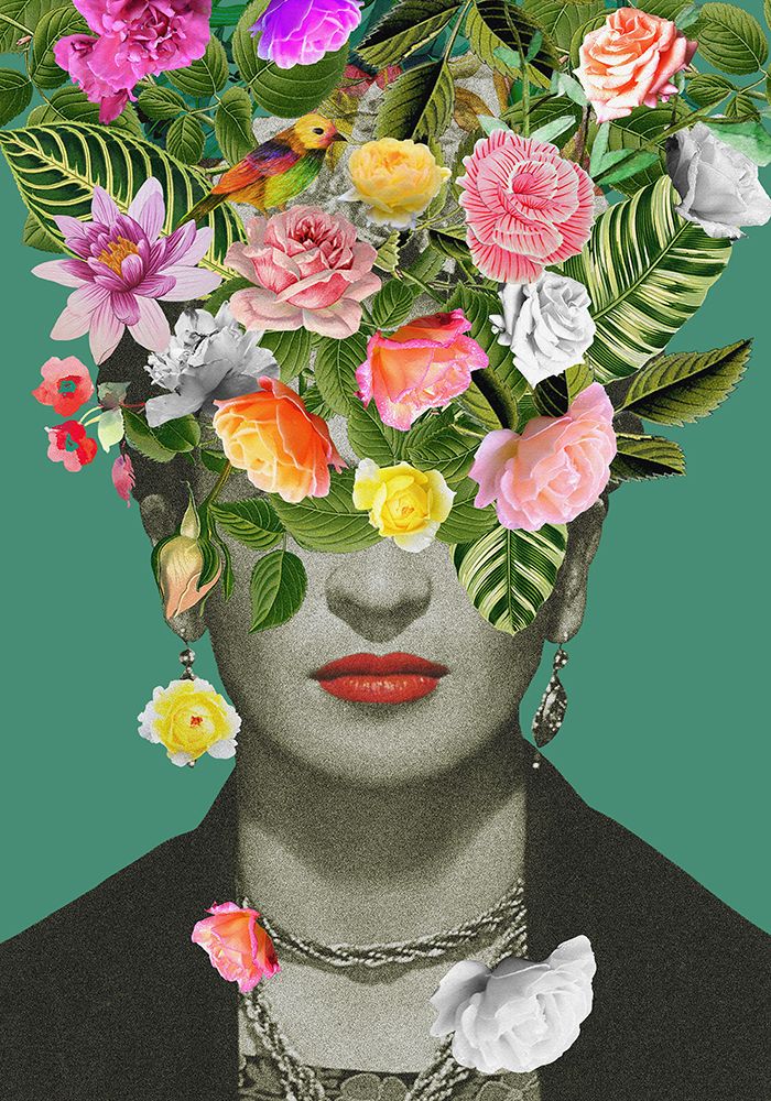 Floral Frida art print by Frida Floral Studio for $57.95 CAD