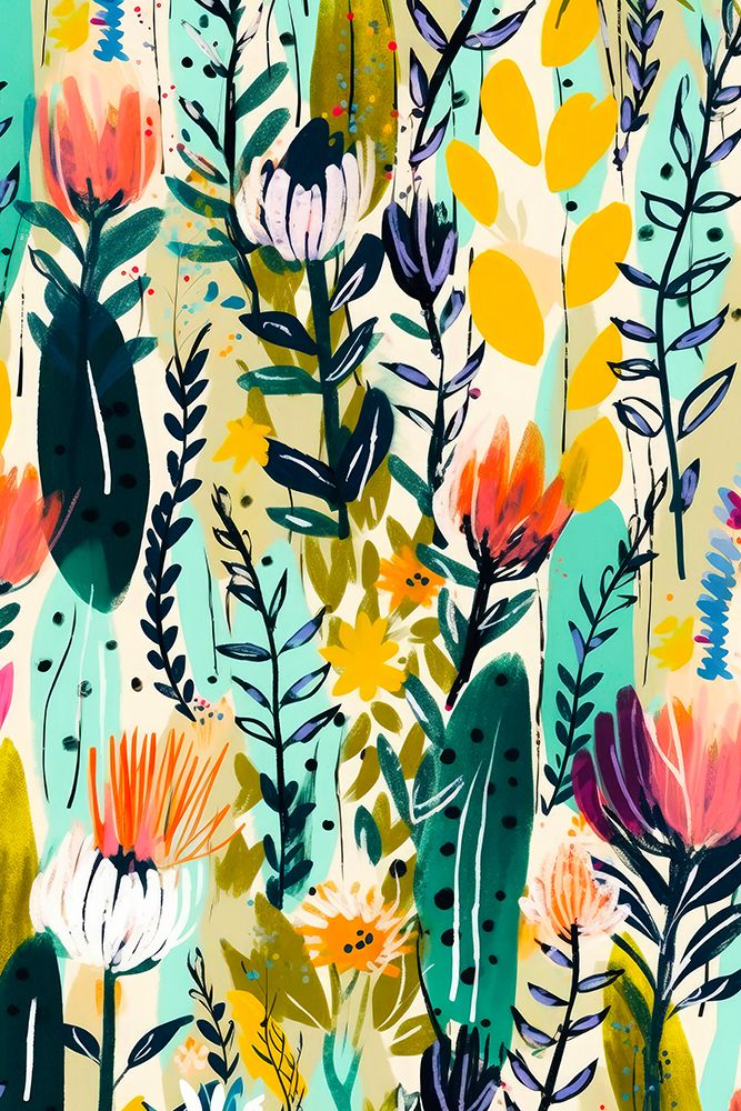 Rain Of Flowers art print by Treechild for $57.95 CAD