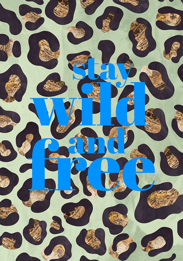 Wild and free leopard print typography art print by Sarah Manovski for $57.95 CAD
