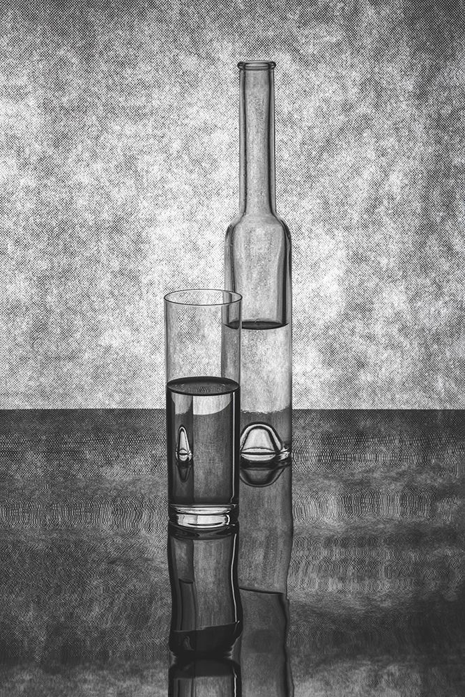 Black And White Still Life With Glass Utensils art print by Brig Barkow for $57.95 CAD
