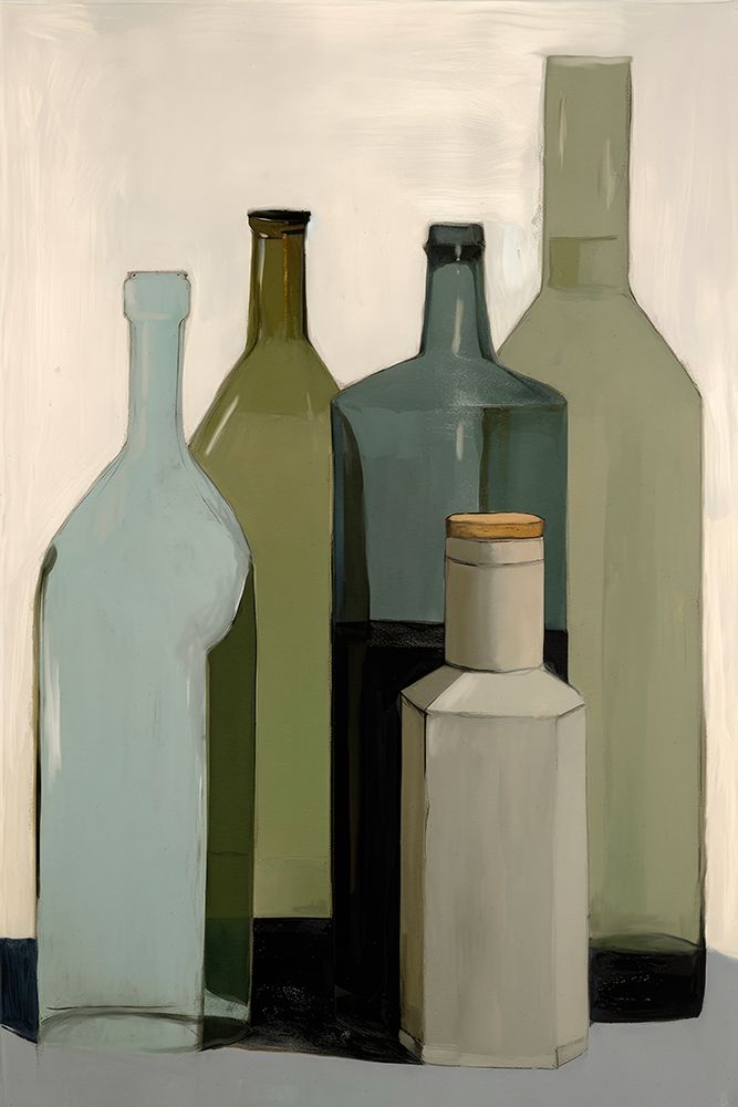 Big Green Bottles art print by Treechild for $57.95 CAD