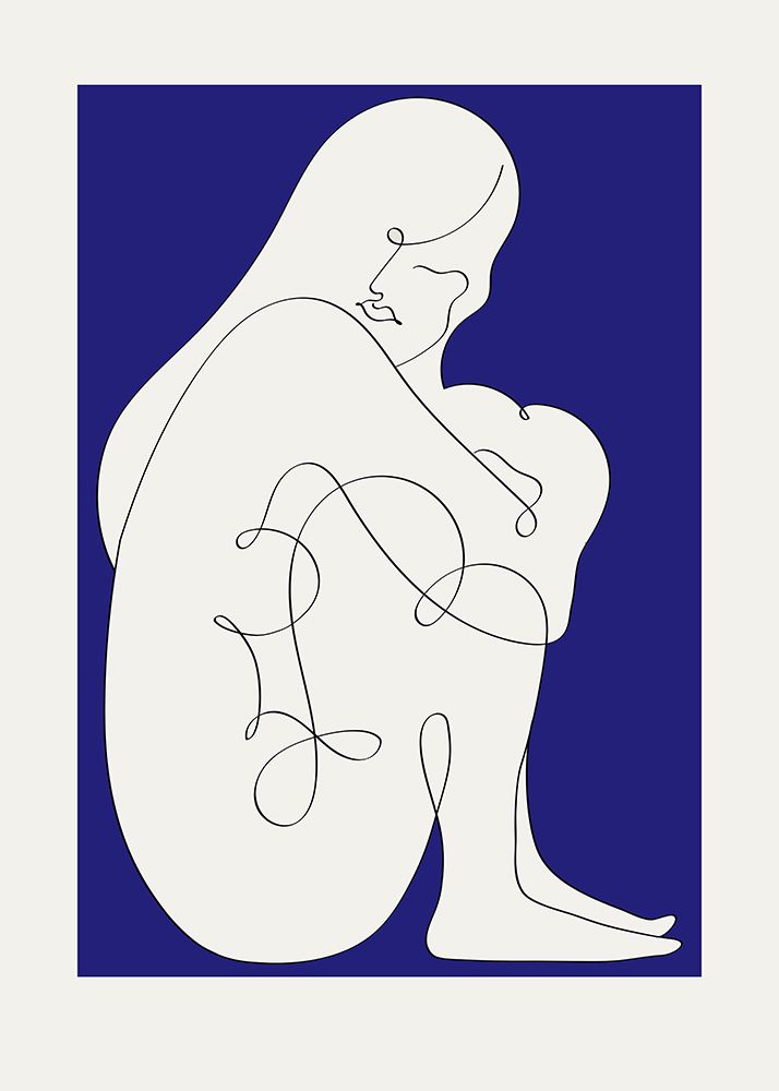 Sitting Woman Blue art print by Pictufy Studio II for $57.95 CAD