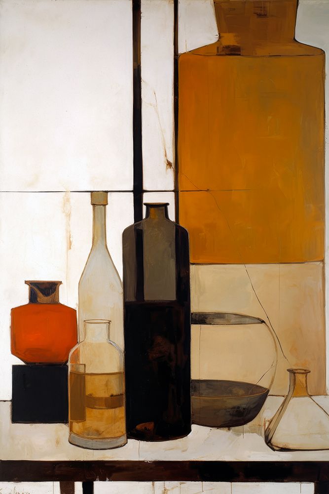 Brown Bottles art print by Treechild for $57.95 CAD