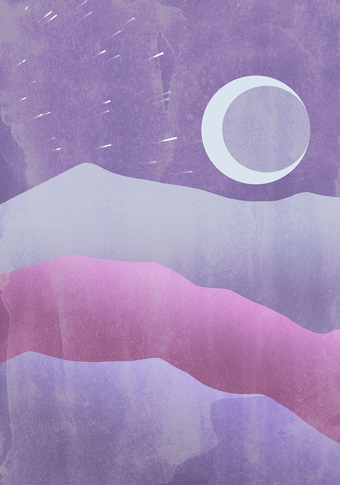 Purple Moon art print by Fadil Roze for $57.95 CAD