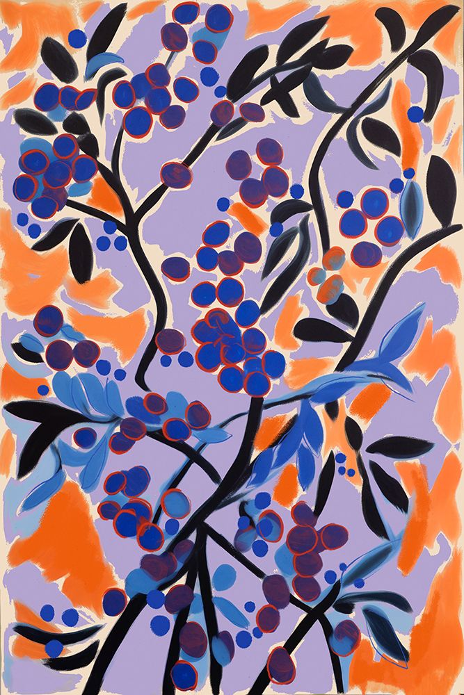 Blueberries art print by Treechild for $57.95 CAD