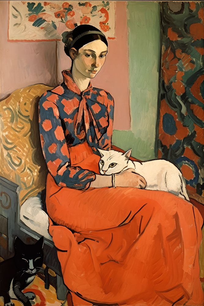 Norma And Cats art print by Treechild for $57.95 CAD