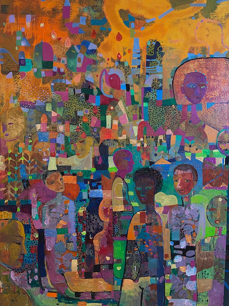 Take a Knee 24x36 Oil Paint On Panel 2020 Jpg art print by Alise Loebelsohn for $57.95 CAD