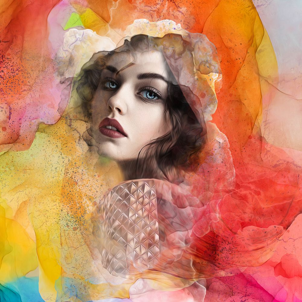 Vibrant Woman Portrait art print by Ewa Calkosinska-Kajzer for $57.95 CAD