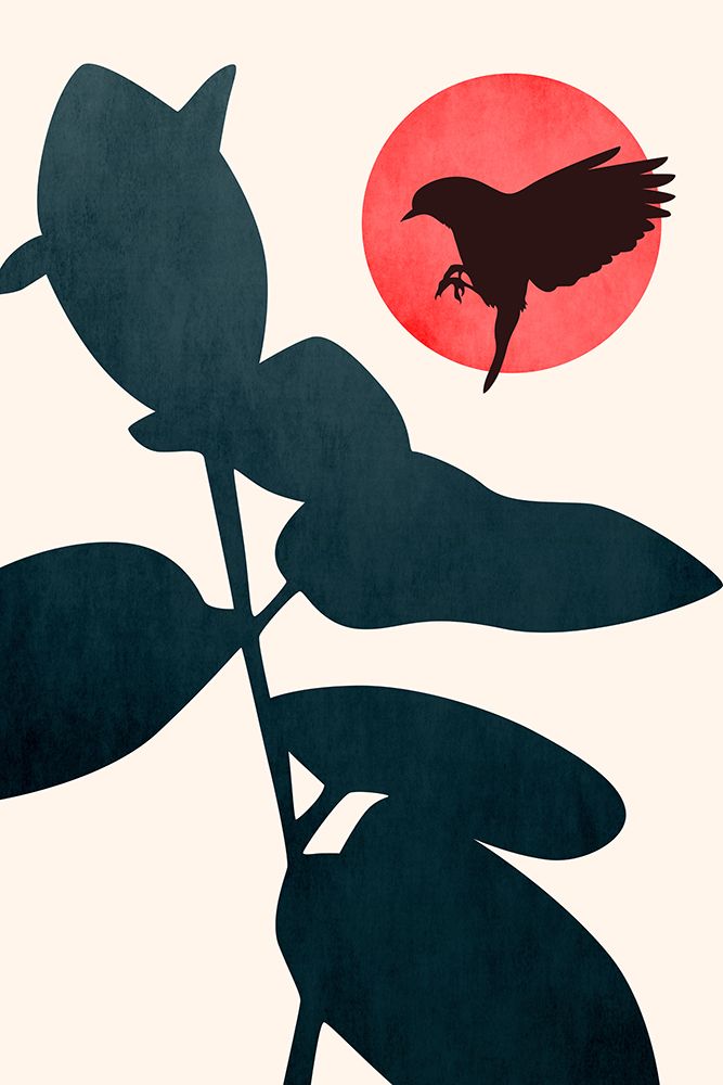 Japanese Bird art print by Kubistika for $57.95 CAD
