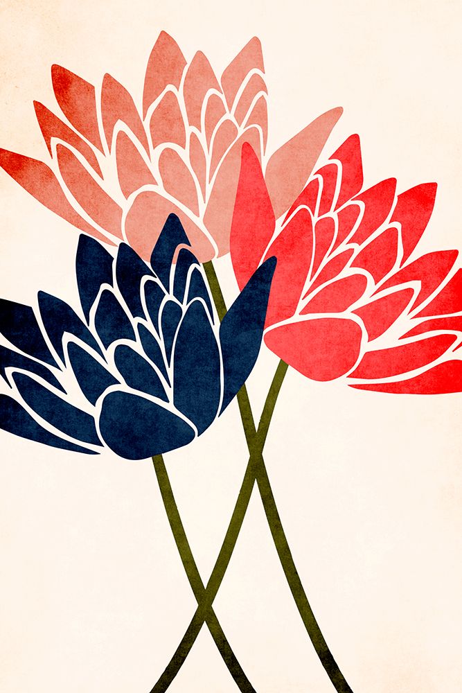 Three Dancing Blossoms art print by Kubistika for $57.95 CAD