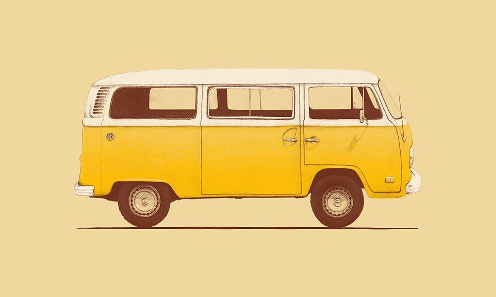 Yellow Van art print by Florent Bodart for $57.95 CAD