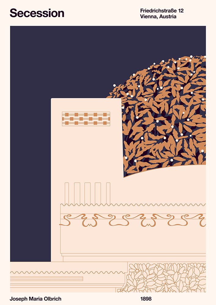 Secession Cream art print by Florent Bodart for $57.95 CAD