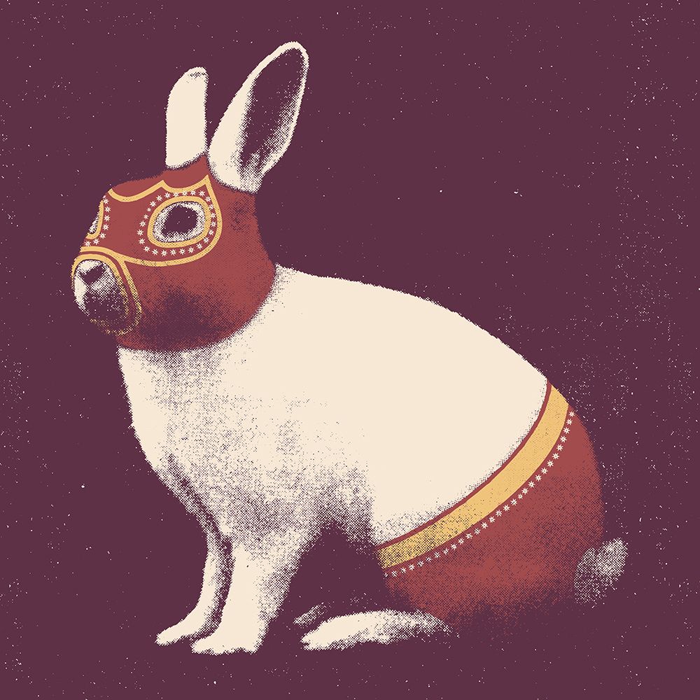Lapin Catcheur art print by Florent Bodart for $57.95 CAD