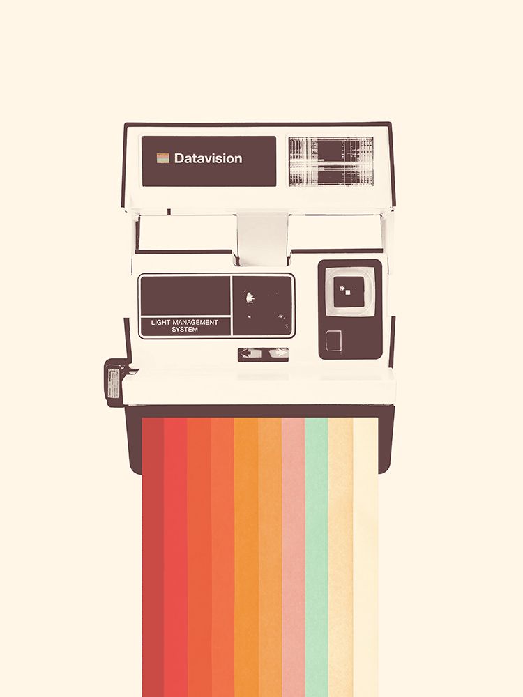 Instant Camera Rainbow art print by Florent Bodart for $57.95 CAD