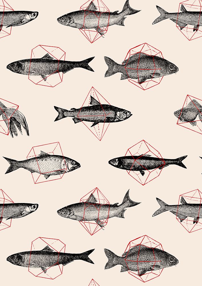 Fishes In Geometrics NAo4 art print by Florent Bodart for $57.95 CAD