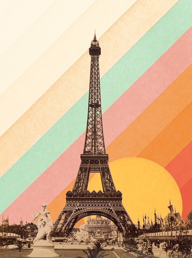 Eiffel Tower Rainbow art print by Florent Bodart for $57.95 CAD