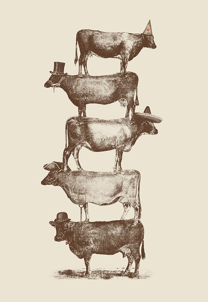 Cow Cow Nuts art print by Florent Bodart for $57.95 CAD