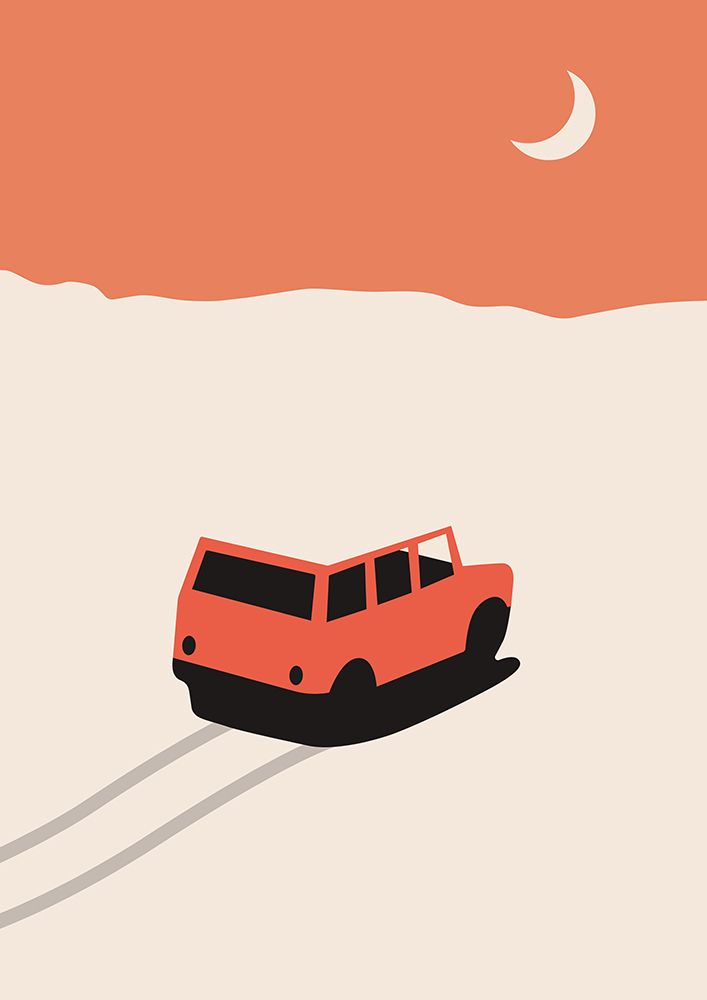 Car In Desert art print by Florent Bodart for $57.95 CAD