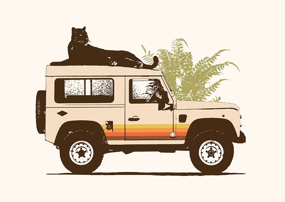 Black Panther On Car art print by Florent Bodart for $57.95 CAD