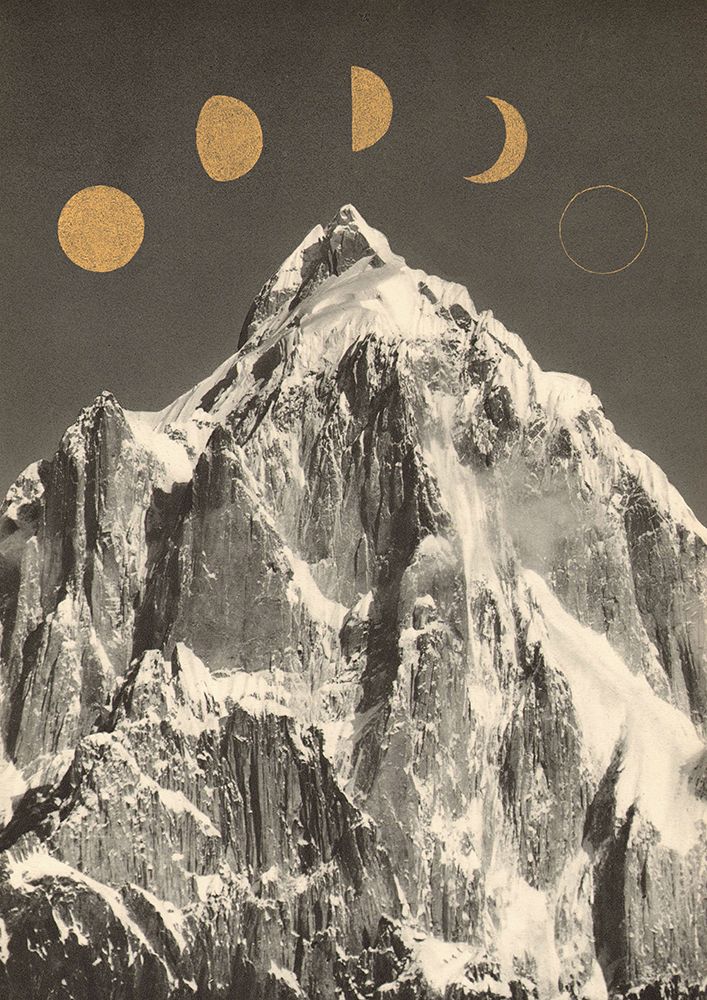 Golden Moon Mountain art print by Florent Bodart for $57.95 CAD