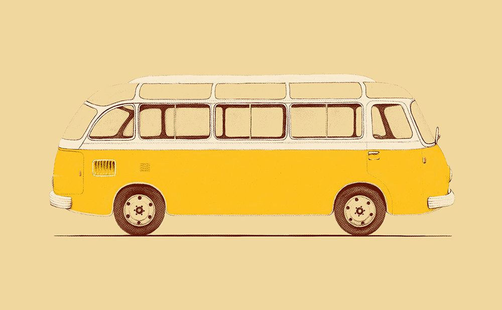 Yellow Van art print by Florent Bodart for $57.95 CAD